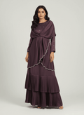 Aubergine Layered Maxi Dress - Gehru Label