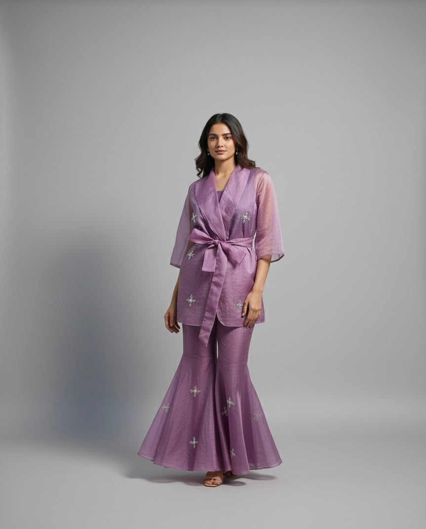 Lilac Organza Co-ord Set