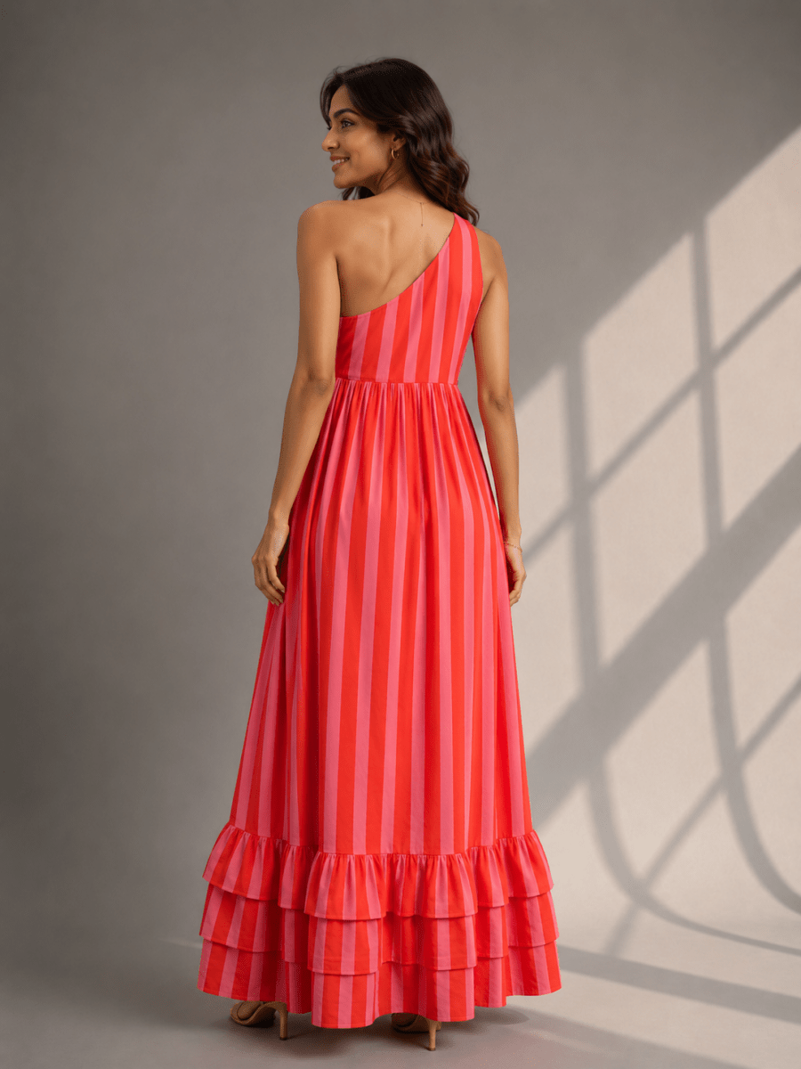 One-shoulder Maxi Dress - Gehru Label