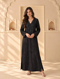 Black handwork maxi dress for women