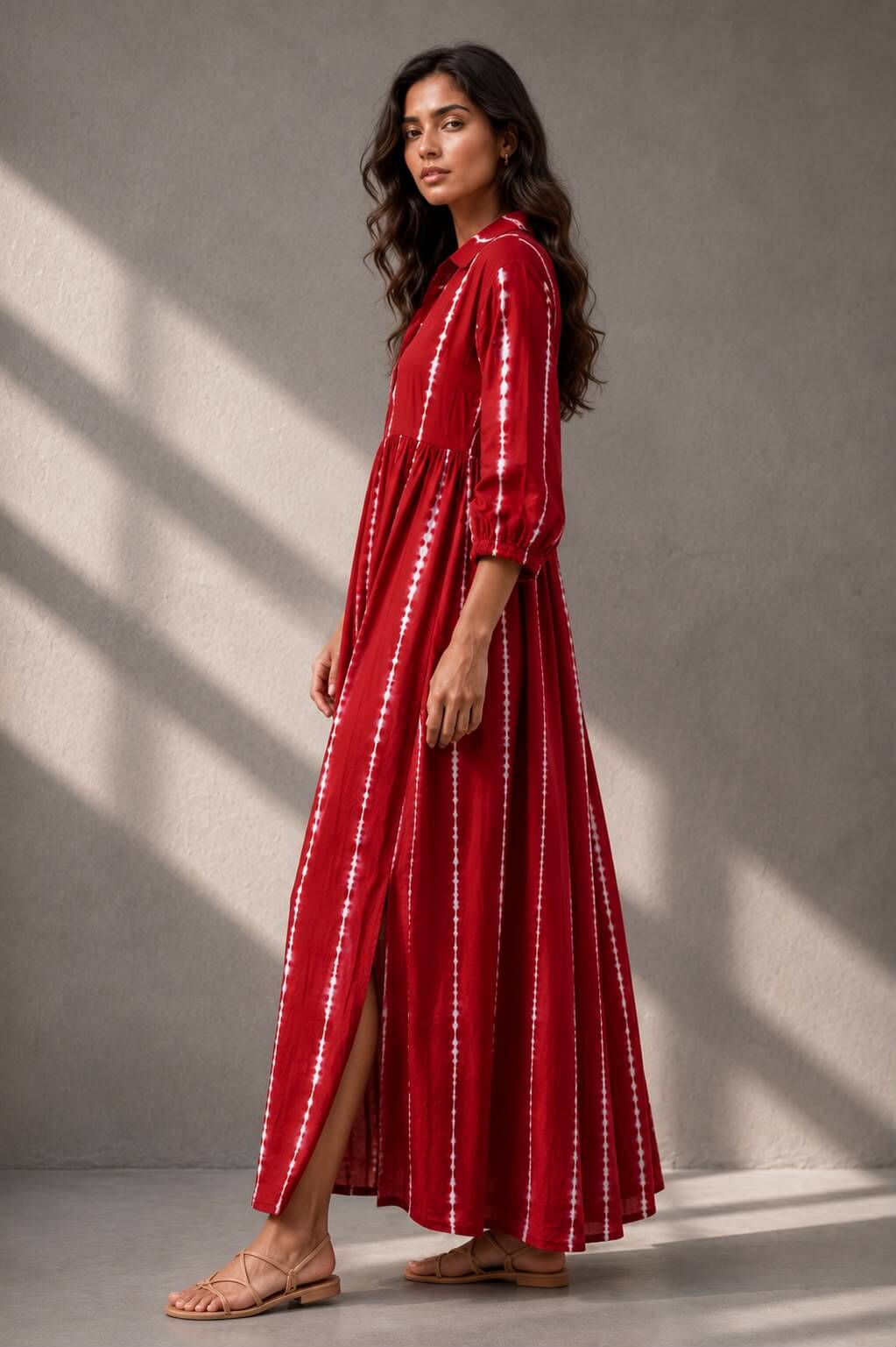 Premium hand tie-dye cotton maxi dress by Gehru Label.