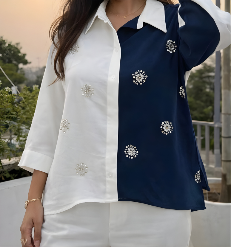 Minimal statement shirt for office and casual styling